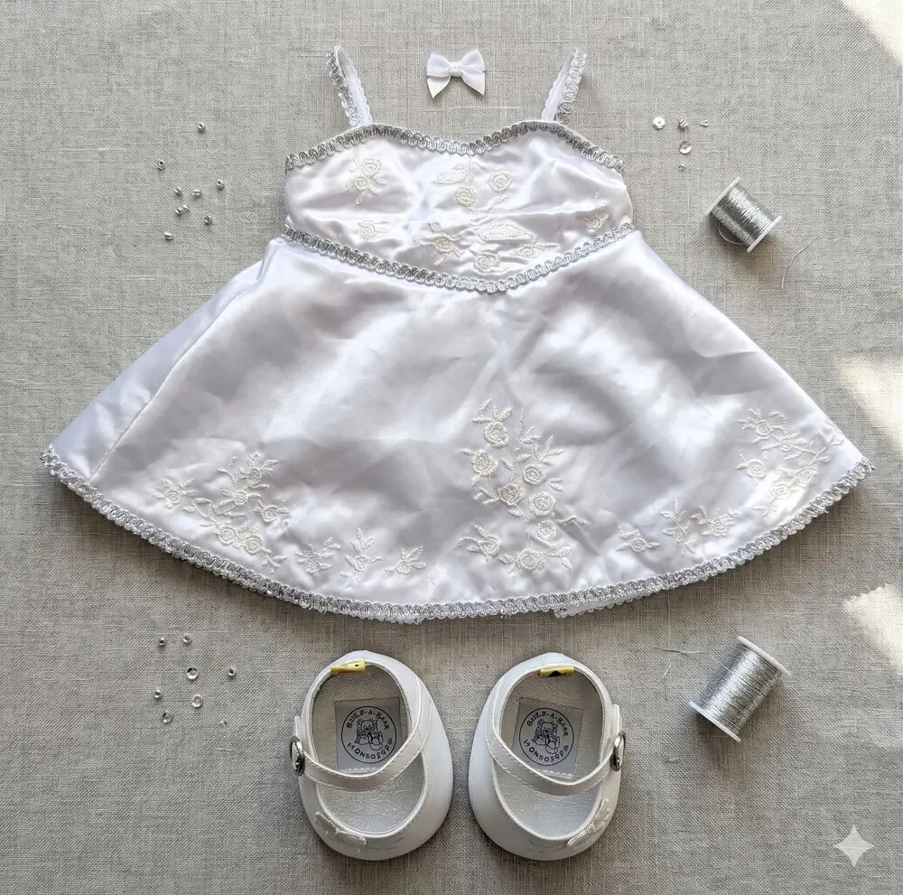 BABW Build A Bear Bride Dress and Shoes